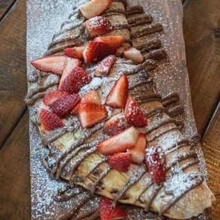 Calzone with strawberries