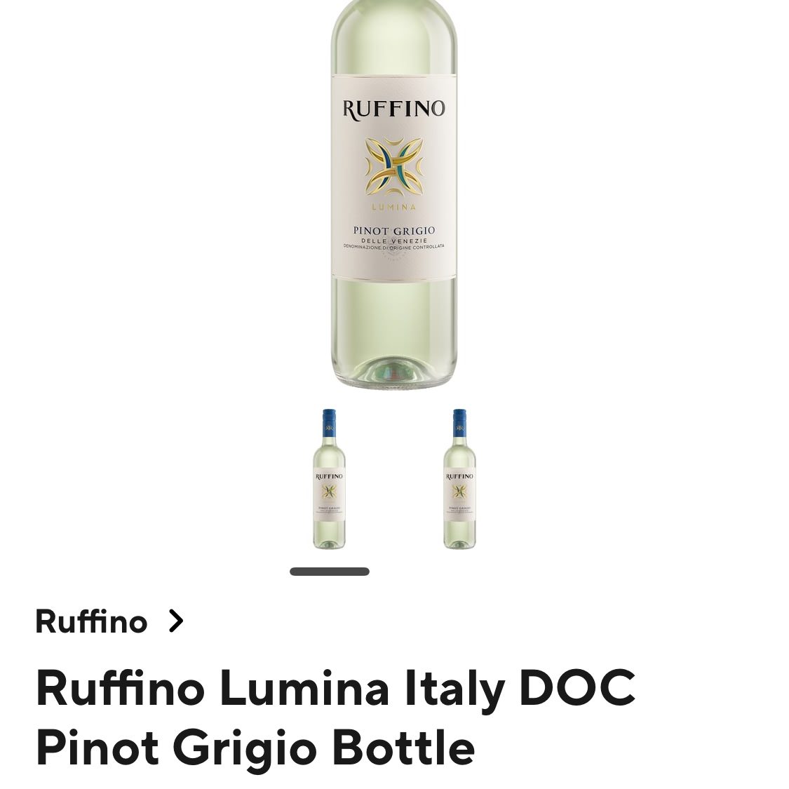 Ruffino Ruffino Lumina Italy DOC
Pinot Is Grigio Bottle.