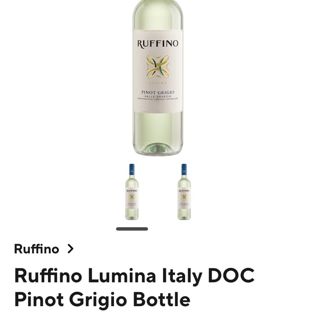 Ruffino Ruffino Lumina Italy DOC
Pinot Is Grigio Bottle.