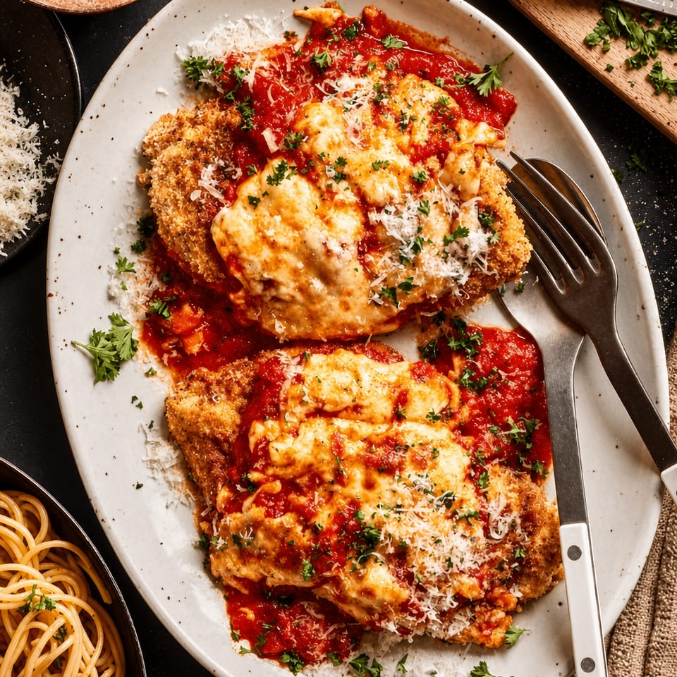 Chicken Parmesan - Chicken Parmigiana.