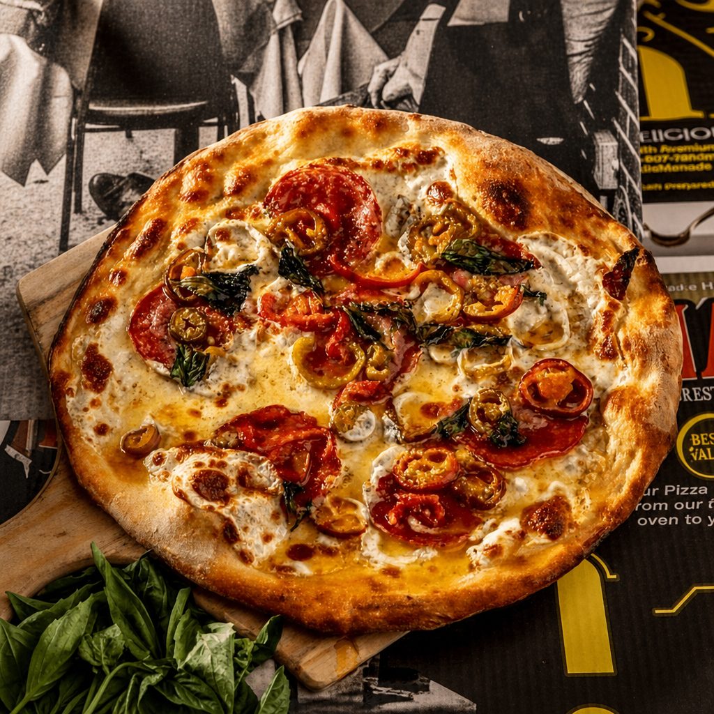 The Brooklyn Bridge Pizza.